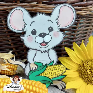 Bild in der Beschreibung des Unterrichtsmaterials Souris dans un champ de maïs Bricolage Décoration von Wolkenland.Graphics #1