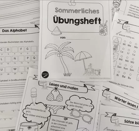 Bild in der Beschreibung des Unterrichtsmaterials Kostenlose Kleinigkeit | Lesen und malen Sommer von mehiläinen #1