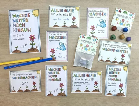 Bild in der Beschreibung des Unterrichtsmaterials Blumenmurmeln - Schuljahresanfang Begrüßung / Geschenkidee von Doodleteacher #1