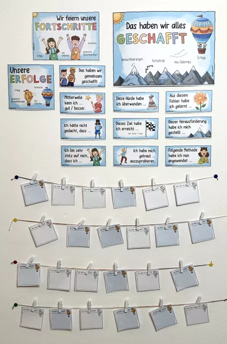 Bild in der Beschreibung des Unterrichtsmaterials Unsere "Geschafft! / Erfolge Wand - Growth Mindset / Wachstumsdenken von Doodleteacher #2