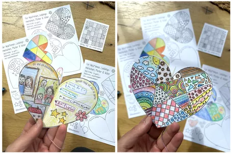 Bild in der Beschreibung des Unterrichtsmaterials THANK YOU - 3D heart craftivity - Mother