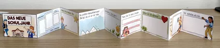 Bild in der Beschreibung des Unterrichtsmaterials Das neue Schuljahr 2024/25 - Leporello / Faltheft von Doodleteacher #1