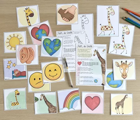 Bild in der Beschreibung des Unterrichtsmaterials Raffi, die Giraffe - Material zum Lied / Giraffensprache (Koop mit HerrH) von Doodleteacher #1