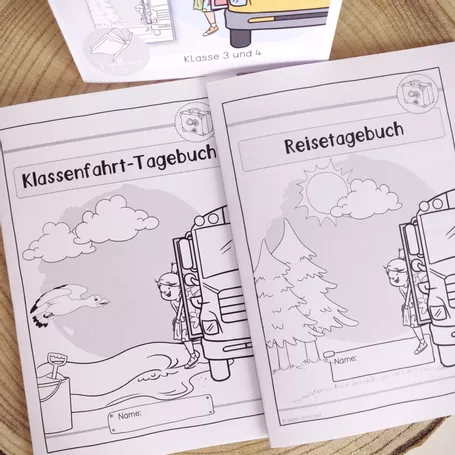 Bild in der Beschreibung des Unterrichtsmaterials Klassenfahrt Tagebuch | Reisetagebuch von Papillionis #2