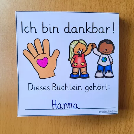 Bild in der Beschreibung des Unterrichtsmaterials Dankbarkeit Grundschule Klasse 1 & 2 Ethik - Leporello von Helles Köpfchen #1