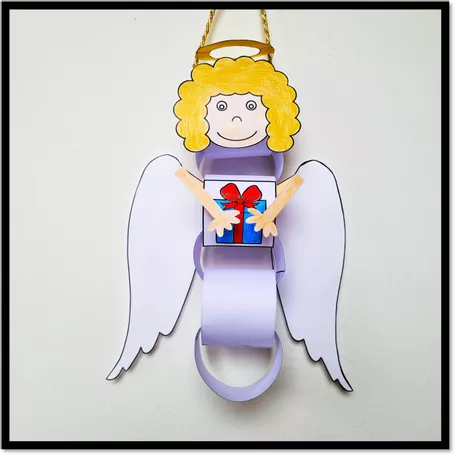 Bild in der Beschreibung des Unterrichtsmaterials Kunst Weihnachten / Christkind basteln Grundschule von Helles Köpfchen #1