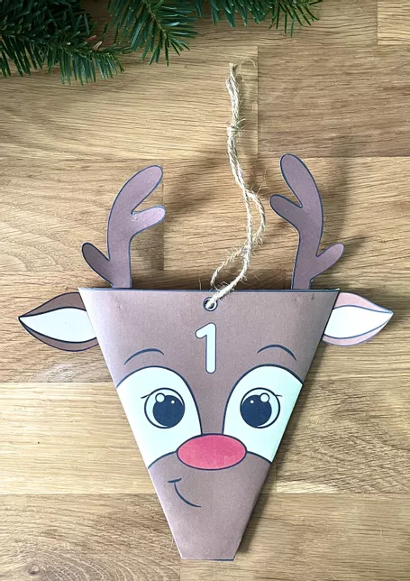Bild in der Beschreibung des Unterrichtsmaterials Wiederverwendbarer DIY Adventskalender Rudolf zum Selbergestalten – Ideal für Klassenzimmer & Vorweihnachtszeit von moreTeacher #1