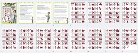 Bild in der Beschreibung des Unterrichtsmaterials Noël jeu domino symboles des éléments tableau périodique von Lernfitness #2
