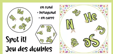Bild in der Beschreibung des Unterrichtsmaterials Jeu de chimie de Pâques – Trouve la paire Éléments chimiques von Lernfitness #2