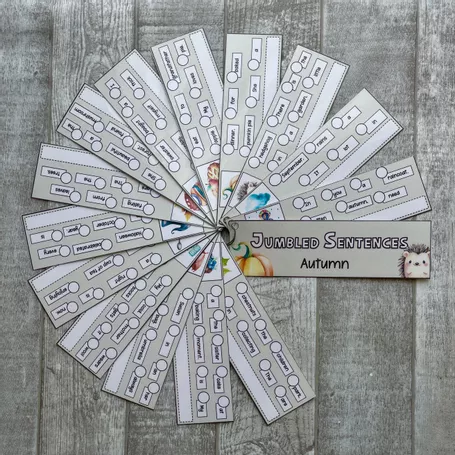 Bild in der Beschreibung des Unterrichtsmaterials Jumbled Sentences zum Thema Autumn Lerntheke von moreTeacher #1