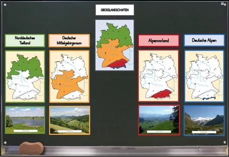 Bild in der Beschreibung des Unterrichtsmaterials Deutschlands Großlandschaften Tafelmaterial von moreTeacher #1