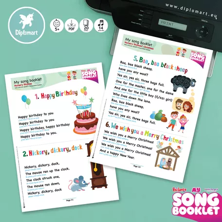 Bild in der Beschreibung des Unterrichtsmaterials MY SONG BOOKLET book von Diplomart #9