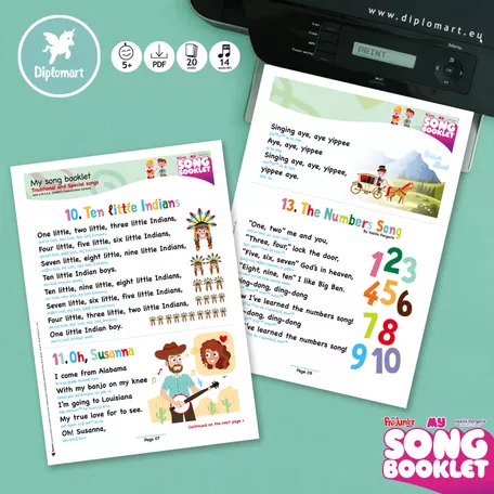 Bild in der Beschreibung des Unterrichtsmaterials MY SONG BOOKLET book von Diplomart #10
