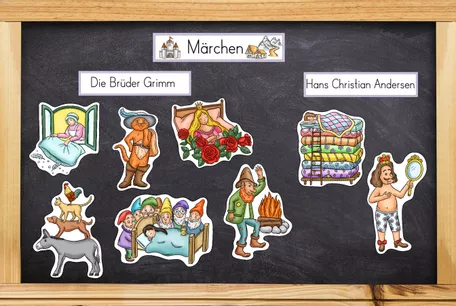 Bild in der Beschreibung des Unterrichtsmaterials Märchen - Bildkarten in zwei Versionen - mit Arbeitsblättern von Odd Bird & Company #1