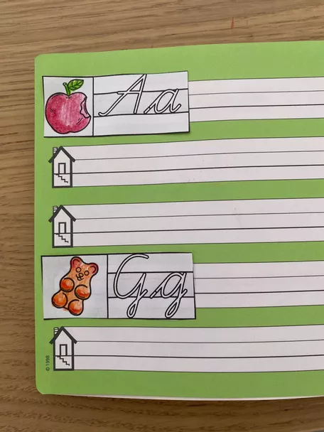 Bild in der Beschreibung des Unterrichtsmaterials Schreibschrift - SAS - Hefteintrag - Aufkleber für das Schreibheft von Odd Bird & Company #1