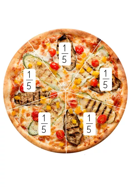 Bild in der Beschreibung des Unterrichtsmaterials Bildkarten - Pizza Brüche für die Einführung inklusive Cliparts von Odd Bird & Company #1