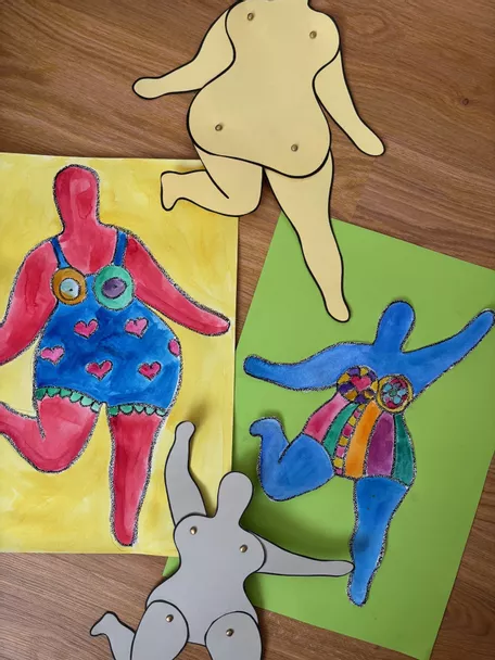 Bild in der Beschreibung des Unterrichtsmaterials Kunstprojekt - Niki de Saint Phalle - Nana / Nanas - Schritt für Schritt mit Smartboard Anleitung von Odd Bird & Company #1