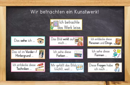 Bild in der Beschreibung des Unterrichtsmaterials Kunst - Bildbetrachtung / Bildvermittlung - ABs & Tafelmaterial von Odd Bird & Company #1