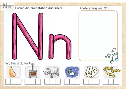 Bild in der Beschreibung des Unterrichtsmaterials Buchstaben kneten - Knetmatten für die Buchstabeneinführung von Odd Bird & Company #2
