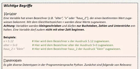Bild in der Beschreibung des Unterrichtsmaterials Python Basics 1 - Variablen und Datentypen von Mr L #2