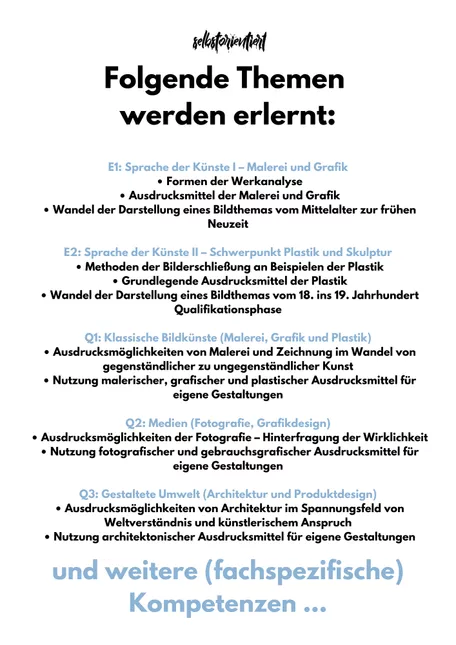 Bild in der Beschreibung des Unterrichtsmaterials Kerncurriculum Kunst in der SEK II - Hessen von selbstorientiert #1