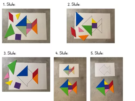 Bild in der Beschreibung des Unterrichtsmaterials Tangram - Vorlagen und Aufgabenkarten von Fräulein Regenbogen #1
