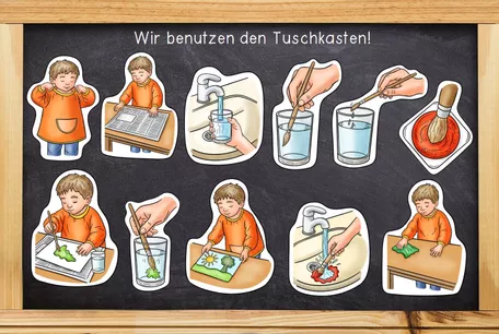 Bild in der Beschreibung des Unterrichtsmaterials Tuschkasten / Farbkasten - Einführung - Regeln & Anwendung von Odd Bird & Company #2
