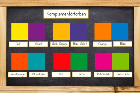 Bild in der Beschreibung des Unterrichtsmaterials Kunst - Farblehre - Komplementärfarben / Komplementärkontrast - Kunstprojekt mit Smartboard Präsentation von Odd Bird & Company #2