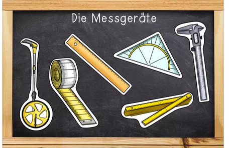 Bild in der Beschreibung des Unterrichtsmaterials Längen und messen Bildkarten - Messgeräte & Körpermaße von Odd Bird & Company #2