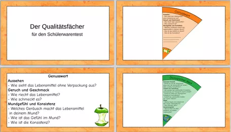Bild in der Beschreibung des Unterrichtsmaterials Qualitätsfächer - ohne Basteln - einfach Ausdrucken - Schülerwarentest in AES - Lebensmittel bewerten von FrMangold #3
