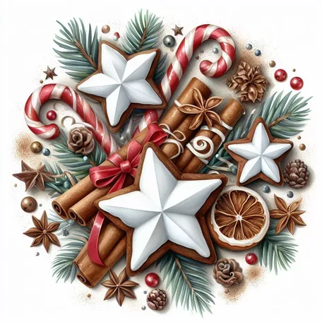 Bild in der Beschreibung des Unterrichtsmaterials Zimtsterne backen - Weihnachtsgedicht + Suchsel von Barbara Rath #1