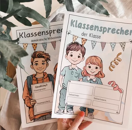 Bild in der Beschreibung des Unterrichtsmaterials Plakat | Poster "Klassensprecher" von Papillionis #1