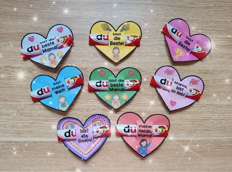 Bild in der Beschreibung des Unterrichtsmaterials Schnelles Geschenk zum Muttertag: Schokoriegel-Herz von Lehrerin mit Herz #1