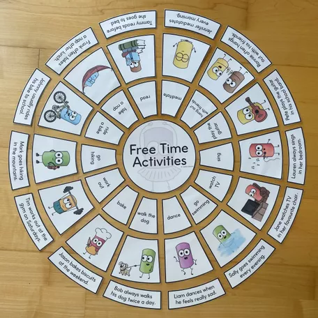 Bild in der Beschreibung des Unterrichtsmaterials Free Time (Hobbies) - Circle von Camilla