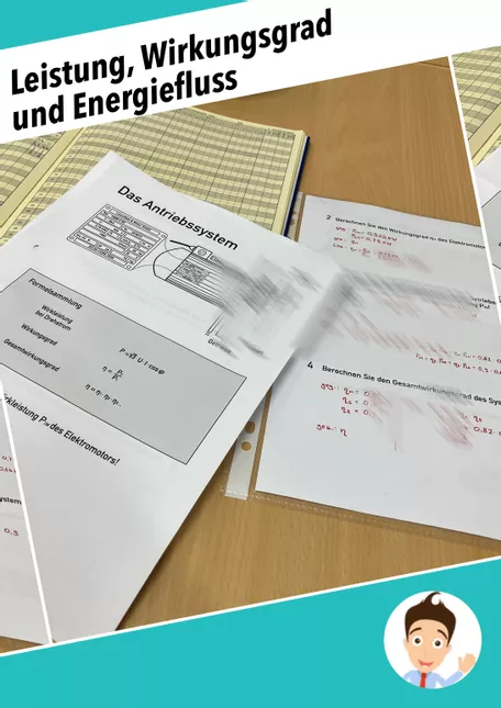 Bild in der Beschreibung des Unterrichtsmaterials 90 min konzentrierter Unterricht zum Thema Leistung und Wirkungsgrad von Christoph #1