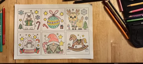 Bild in der Beschreibung des Unterrichtsmaterials Mini Ausmalbilder Weihnachten von urknallbUnterricht #1