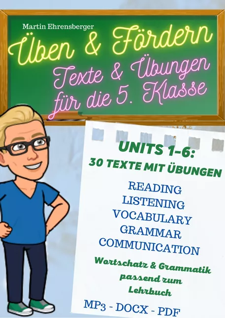 Bild in der Beschreibung des Unterrichtsmaterials Materialpaket - READING - Skills: Leseförderung: 5. Klasse - 5 Texte - Unit 1-6 von Martin Ehrensberger #1