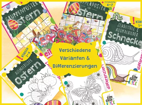 Bild in der Beschreibung des Unterrichtsmaterials Riesige Gemeinschaftsposter und Ausmalbilder für Ostern * inkl. 𝕘𝕣𝕒𝕥𝕚𝕤 Ostergrüße * von simsalaKLICK #2