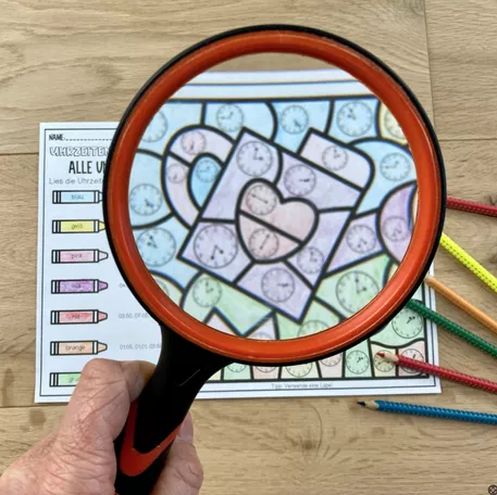 Bild in der Beschreibung des Unterrichtsmaterials Uhrzeiten bestimmen - Rechnen und Malen von The Growing Firsties #4