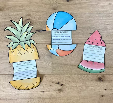 Bild in der Beschreibung des Unterrichtsmaterials Sommerliche Schreibblätter - kreative Schreibvorlagen von The Growing Firsties #3