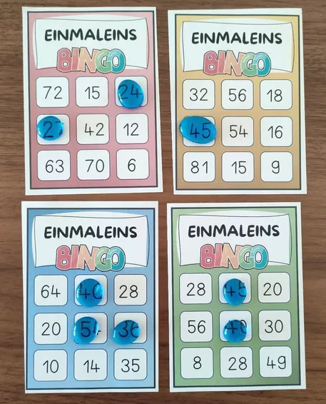Bild in der Beschreibung des Unterrichtsmaterials Einmaleins Bingo / Mathe von Schule2go #1