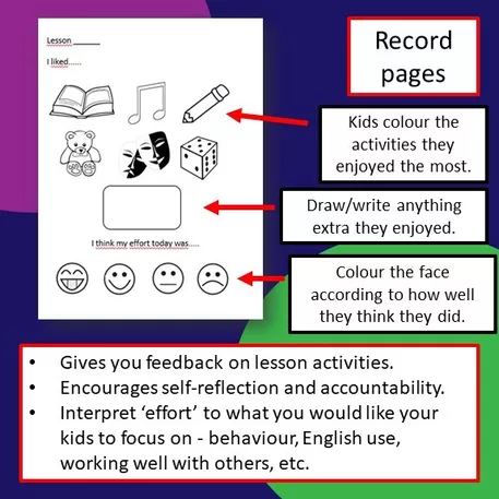 Bild in der Beschreibung des Unterrichtsmaterials EDITABLE Class record book - Non-literate learners von Kids Club English with Fiona Hunter #2