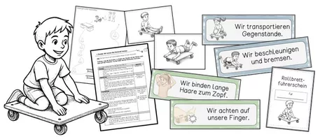 Bild in der Beschreibung des Unterrichtsmaterials Der Rollbrettführerschein - Klasse 1 und 2 von Frau Espunkt #1