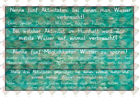 Bild in der Beschreibung des Unterrichtsmaterials Wasser: Quiz-Spiel (Jeopardy) - Sachunterricht - Kl. 3/4 (Wiederholung) von Grundschul-Vektoren #5