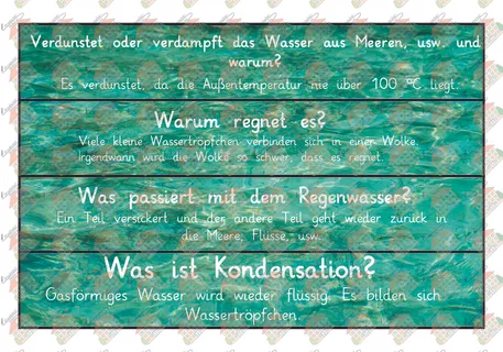 Bild in der Beschreibung des Unterrichtsmaterials Wasser: Quiz-Spiel (Jeopardy) - Sachunterricht - Kl. 3/4 (Wiederholung) von Grundschul-Vektoren #2