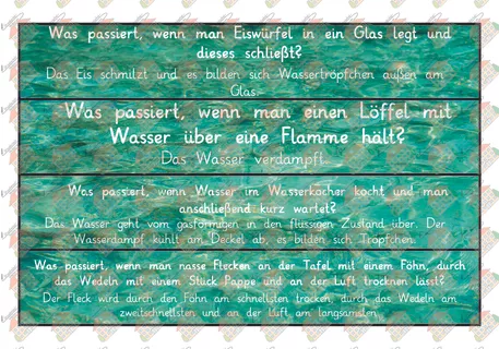Bild in der Beschreibung des Unterrichtsmaterials Wasser: Quiz-Spiel (Jeopardy) - Sachunterricht - Kl. 3/4 (Wiederholung) von Grundschul-Vektoren #4