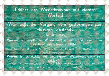 Bild in der Beschreibung des Unterrichtsmaterials Wasser: Quiz-Spiel (Jeopardy) - Sachunterricht - Kl. 3/4 (Wiederholung) von Grundschul-Vektoren #7