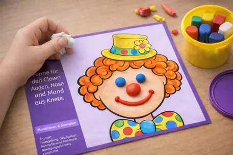 Bild in der Beschreibung des Unterrichtsmaterials Kneten zu Fasching & Karneval – Knetkartei zur Feinmotorikförderung von DieRelitante #1