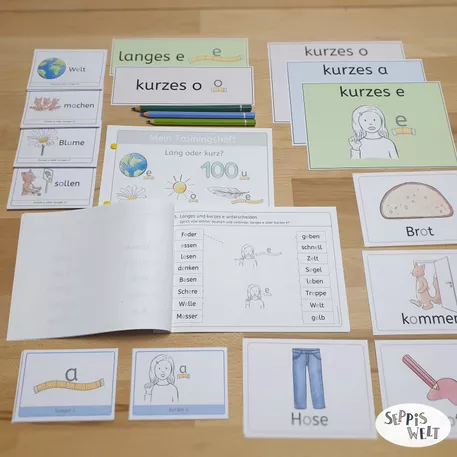 Bild in der Beschreibung des Unterrichtsmaterials Materialpaket "Langer oder kurzer Vokal / Selbstlaut?" zu den Vokalen a, e, o, u von Seppiswelt #1