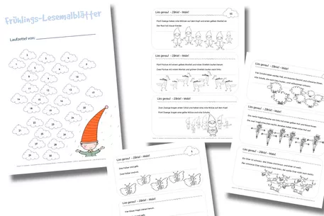 Bild in der Beschreibung des Unterrichtsmaterials BUNDLE - Lesen im Frühling - Klasse 1-4 von Bianka Blöcker #1